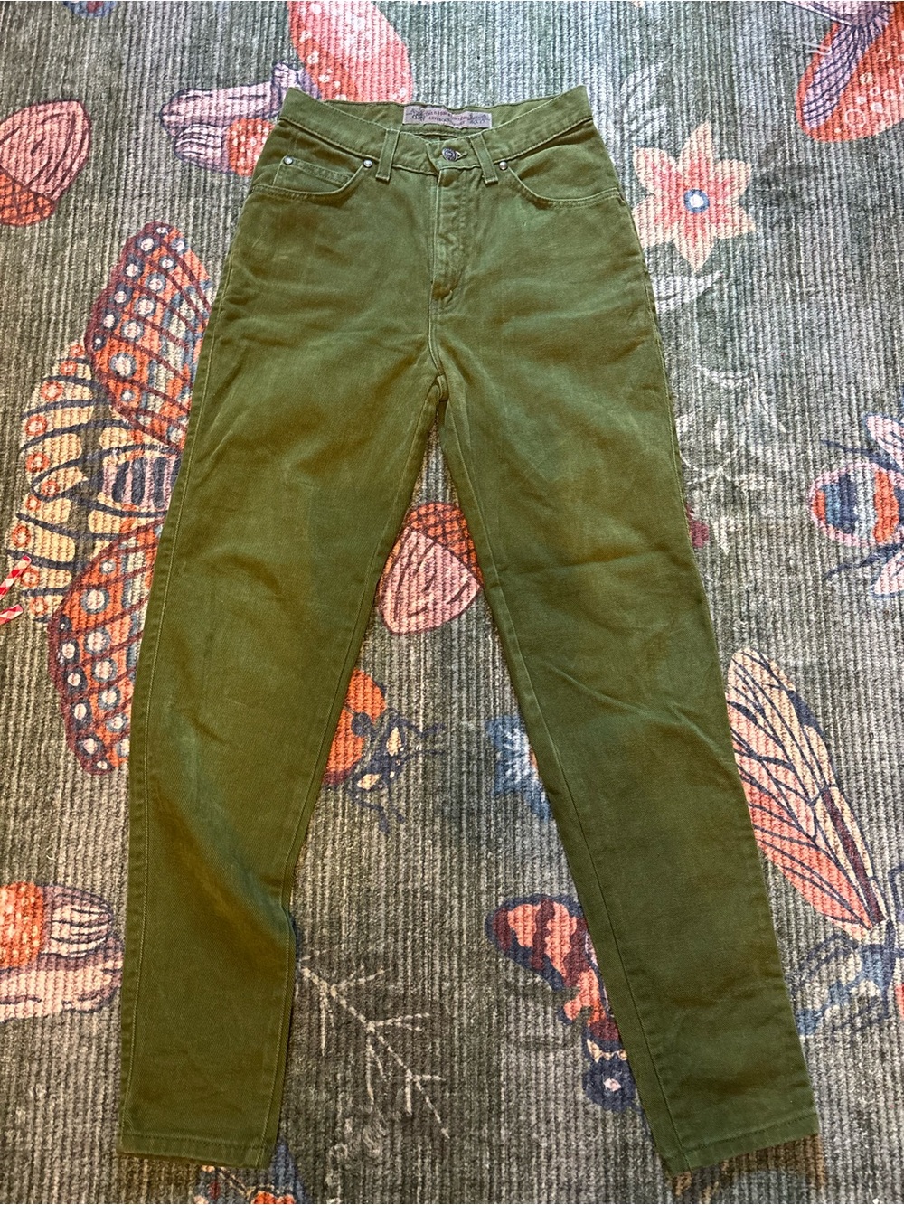 Levi's Olive Corduroy Straight-Leg Pants